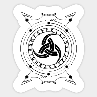 Triple Horn of Odin | Norse Pagan Symbol Sticker